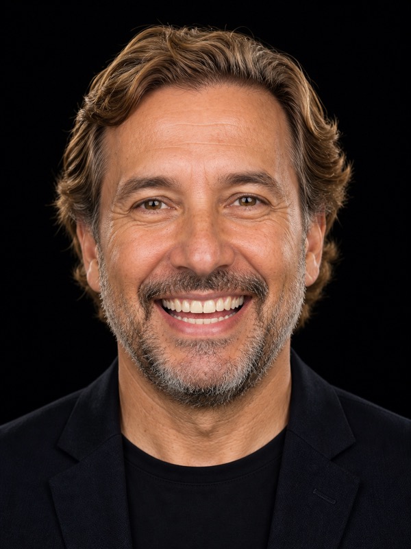 Exemplo de foto frontal com sorriso